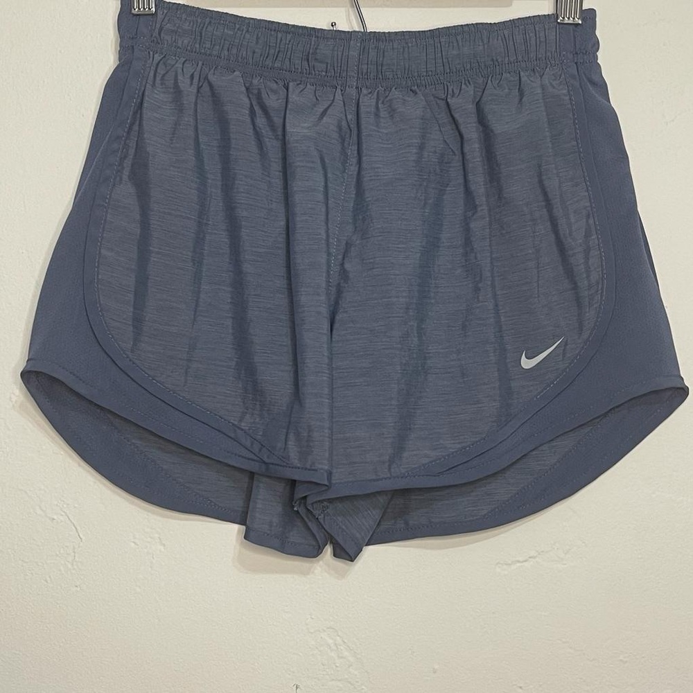 Nike Dri-Fit Athletic Shorts Attached Underwear Gray Blue